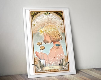 The Star Tarot | Printable Spiritual Poster | Tarot Poster | Mystic Art | Witch Poster | Spiritual Wall Art | Spiritual Poster | Tarot Art