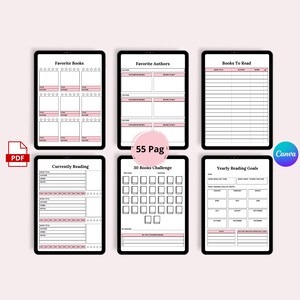 Book Reading Journal Reading Planner Bundle Book Tracker Reading ...