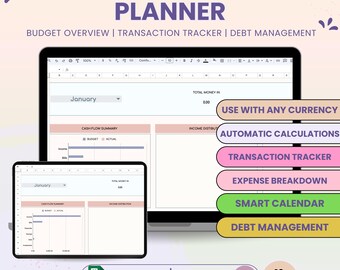 Student Budget Spreadsheet, Digital Academic Financial Planner, College University Finance Tracker Spreadsheet, Student Budget Planning Tool
