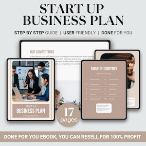 Business Startup Guide with MRR/PLR, Business Ebook Template, Canva Editable eBook Template, How to Start up a Business, Instant Download