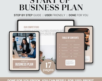 Business Startup Guide with MRR/PLR, Business Ebook Template, Canva Editable eBook Template, How to Start up a Business, Instant Download