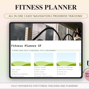Notion Fitness Planner Template, Weight Loss Planner Gym Journal, Fitness Tracker Workout Plan, Notion Dashboard Health and Fitness