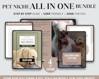 Ultimate Pets and Animal Care Bundle with Master Resell Rights and Private Label Rights, Pet Care Guide, Shopping Checklist, Recipe Book