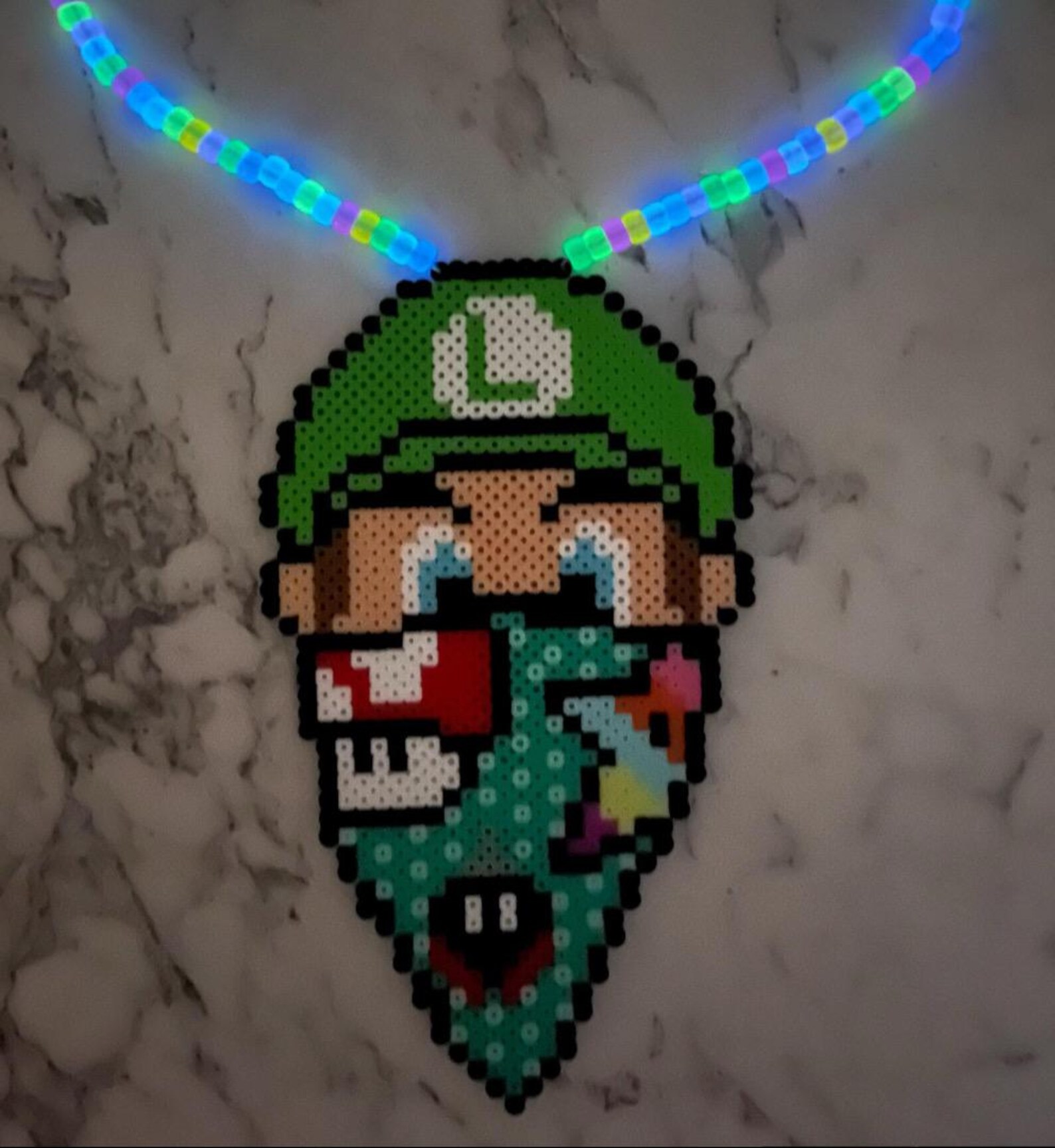 Luigi Rave Glow in the Dark Luigi Rave Kandi - Etsy