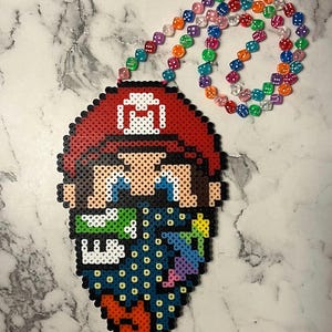 Trippy Mario Rave Kandi- Dice Necklace!!