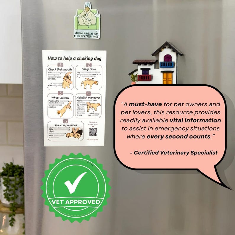 Photo inspiration: Visual Reference: Dog Choking Bloat First Aid Magnet Safety Guide