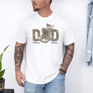 Homage to Father: Memorial Day Gift Idea,fathers day,Military Dad Tee,Military Boots Tee,wife gift,memorial day shirt,Boots Design t-shirt,
