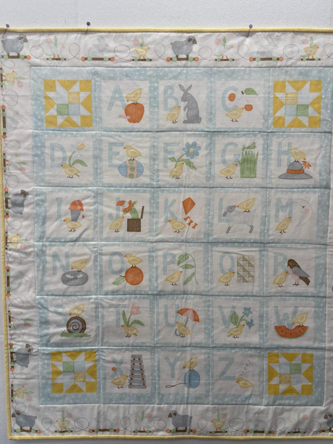 Handmade Alphabet Baby Quilt in Cotton Flannel (36” X 50”) - Etsy