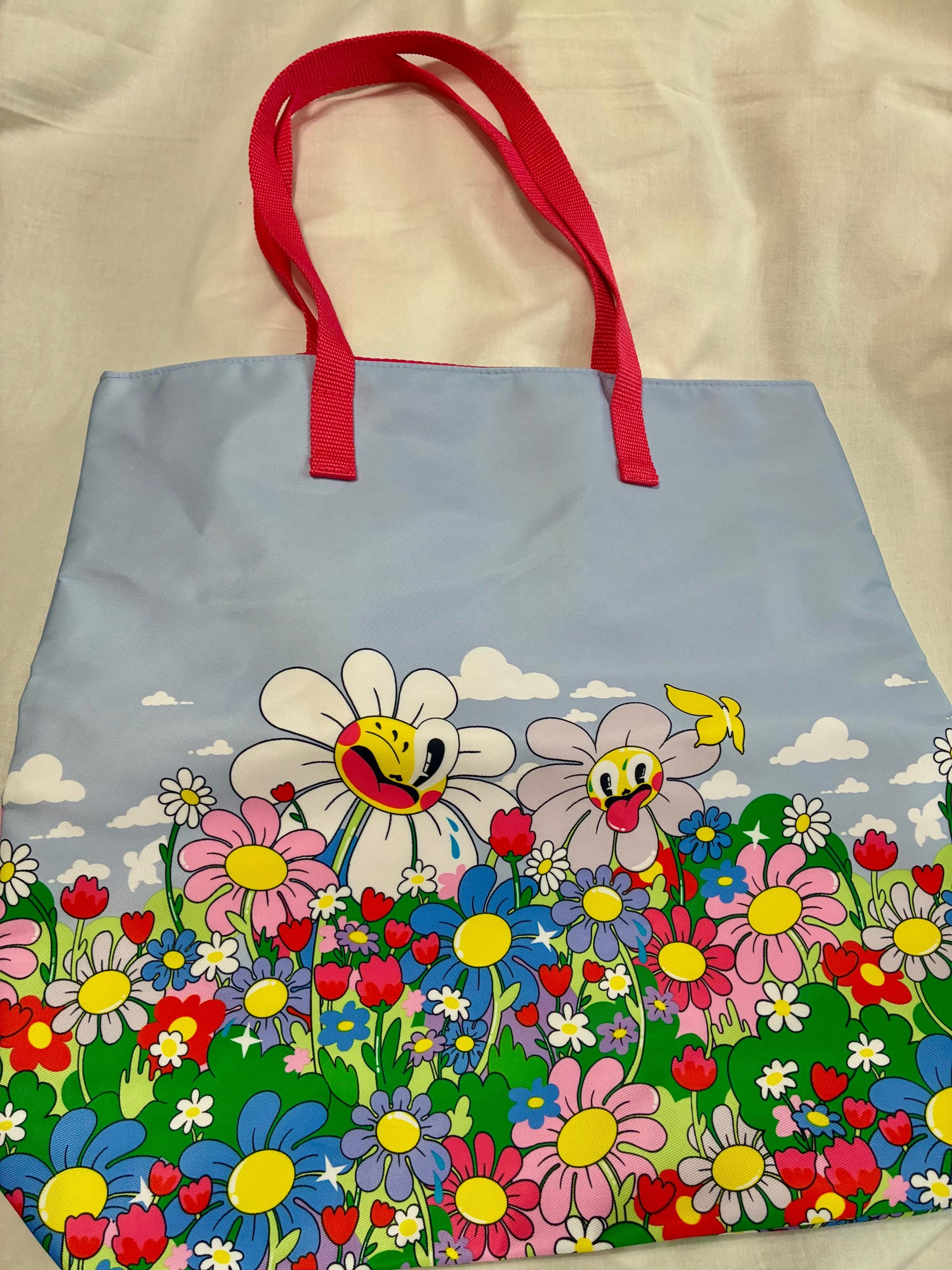 Estee Lauder Pink Blue Tote Bag Hand Shoulder Weekender Shopper Large