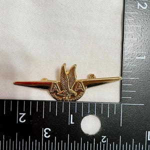 Vintage American Airlines AA Junior Stewardess Wings Pin 1950&#39;s