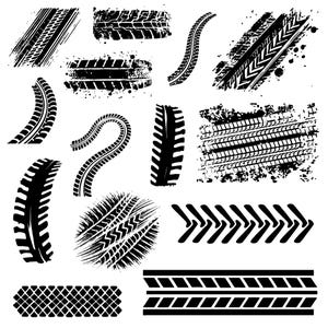 Tire Track svg Bundle, Tire Track Pattern Clipart, Tire Dirt Marks Vector, Tire Track Decal, Tire Track Cut Files, Mud Tire Track Silhouette