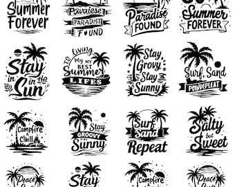Summer SVG Bundle, Summer Svg, Beach Svg, Summertime Svg, Vacation Svg, Summer Cut Files, Cricut, Png, Svg, digital download, summer png