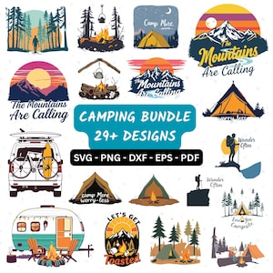 Camping svg bundle, Boho camping svg, Camping Life svg, Happy Camper svg, Camping Sign Svg, Adventure Svg, Cricut Silhouette Files, PNG