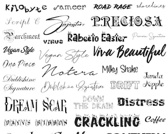 The Ultimate Fonts, Font Bundle, Cursive Font Bundle, Script Fonts, Canva Font, Commercial Fonts, Branding Font, Procreate Fonts