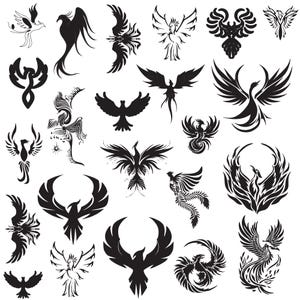 Phoenix SVG Bundle - Phoenix PNG Bundle - Phoenix Clipart - Phoenix SVG Cut Files For Cricut - Phoenix Silhouette - Phoenix Bird Head Svg
