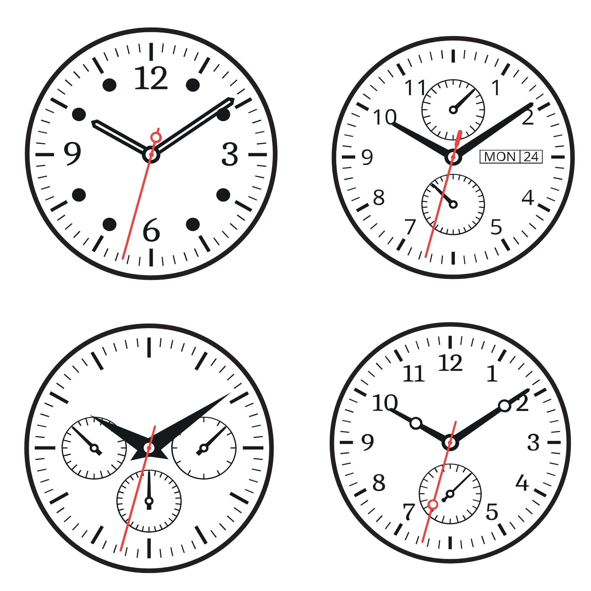 Clock Numbers Vector File Clock Face Svg Bundle, Clock Clipart, Clock Numbers Vector, Roman ...