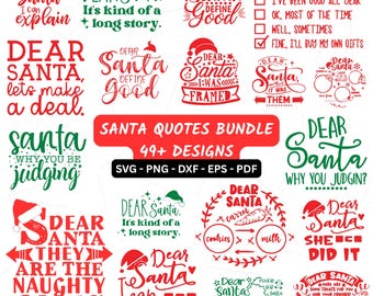 Santa Quotes SVG, Santa SVG Bundle, Christmas svg, Santa Sayings svg, Holiday svg, Santa Claus svg, Christmas Shirt svg, Digital Download
