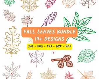 Fall Leaves Svg, Fall svg, Fall leaf svg bundle, Fall png, dxf, clipart, Cut files for Cricut, Silhouette, Halloween svg, Glowforge files