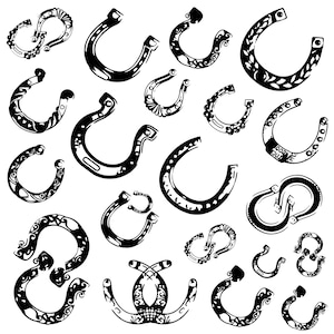 Horse Shoe SVG Bundle, Horse Shoe PNG Bundle, Horse Shoe Clipart, Horse Shoe SVG Cut Files for Cricut, Horse Shoe Silhouette, Horseshoe Svg