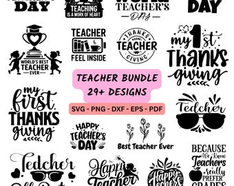 Teacher Svg Bundle, Back to School Svg, Teacher Bundle Svg, Teacher Quote Svg, School Svg, Teacher Life Svg - Printable, Cricut & Silhouette