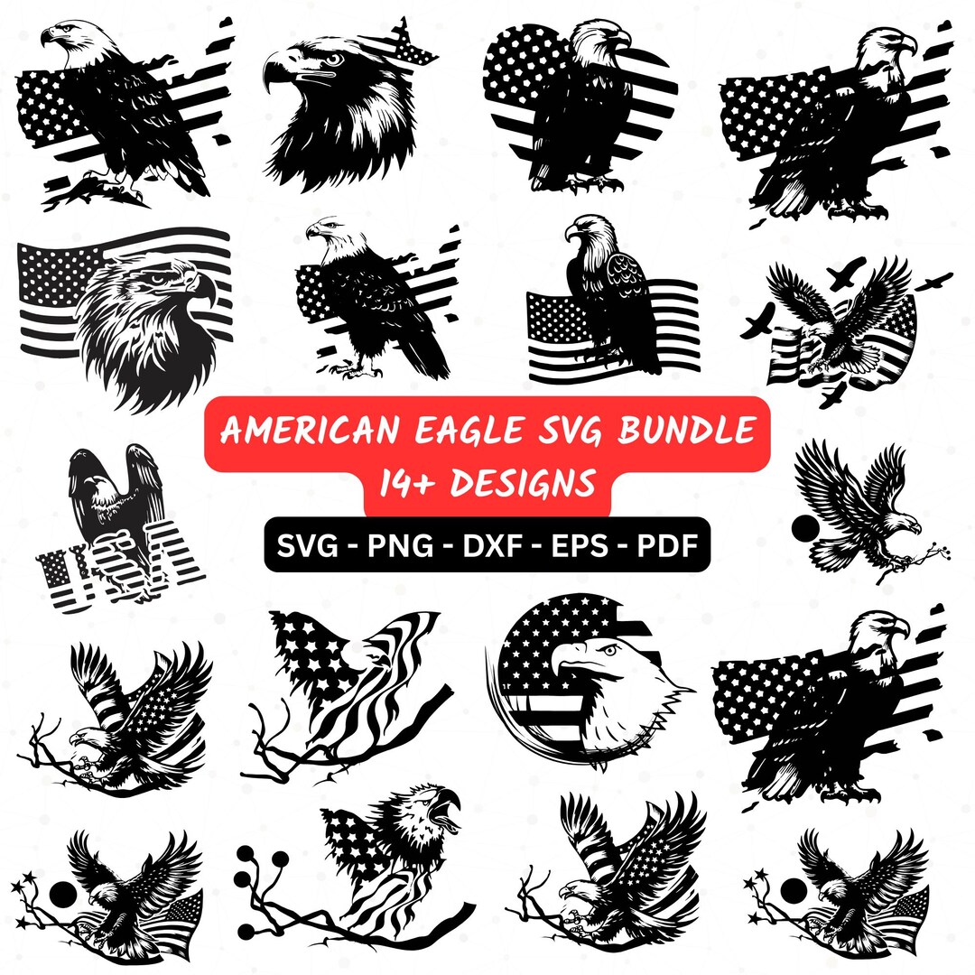 American Flag Eagle SVG, Usa Patriotic Svg, 4th of July SVG Bundle ...