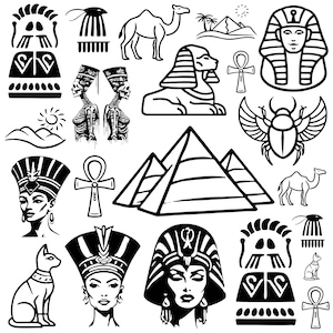 Egyptian Svg Bundle, Egypt Png Bundle, Egyptian Symbols Sings Svg, Osiris Svg, Cricut Egyptian God Svg, Ra Eye Svg, Commercial Use