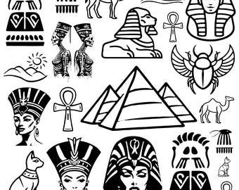 Egyptian Svg Bundle, Egypt Png Bundle, Egyptian Symbols Sings Svg, Osiris Svg, Cricut Egyptian God Svg, Ra Eye Svg, Commercial Use