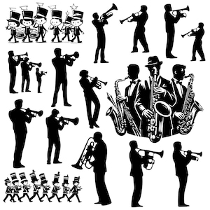 Marching Band Svg Bundle, Marching Band Clipart For Cricut, Band Vector, Marching Band Decal, Marching Band Cut Files, Printable Png.