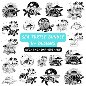 Sea Turtle svg Bundle, Turtle Cricut File, Tortoise svg, Sea Turtle Clipart, Sea Turtle Cut File, Floral Turtle svg, Instant Download