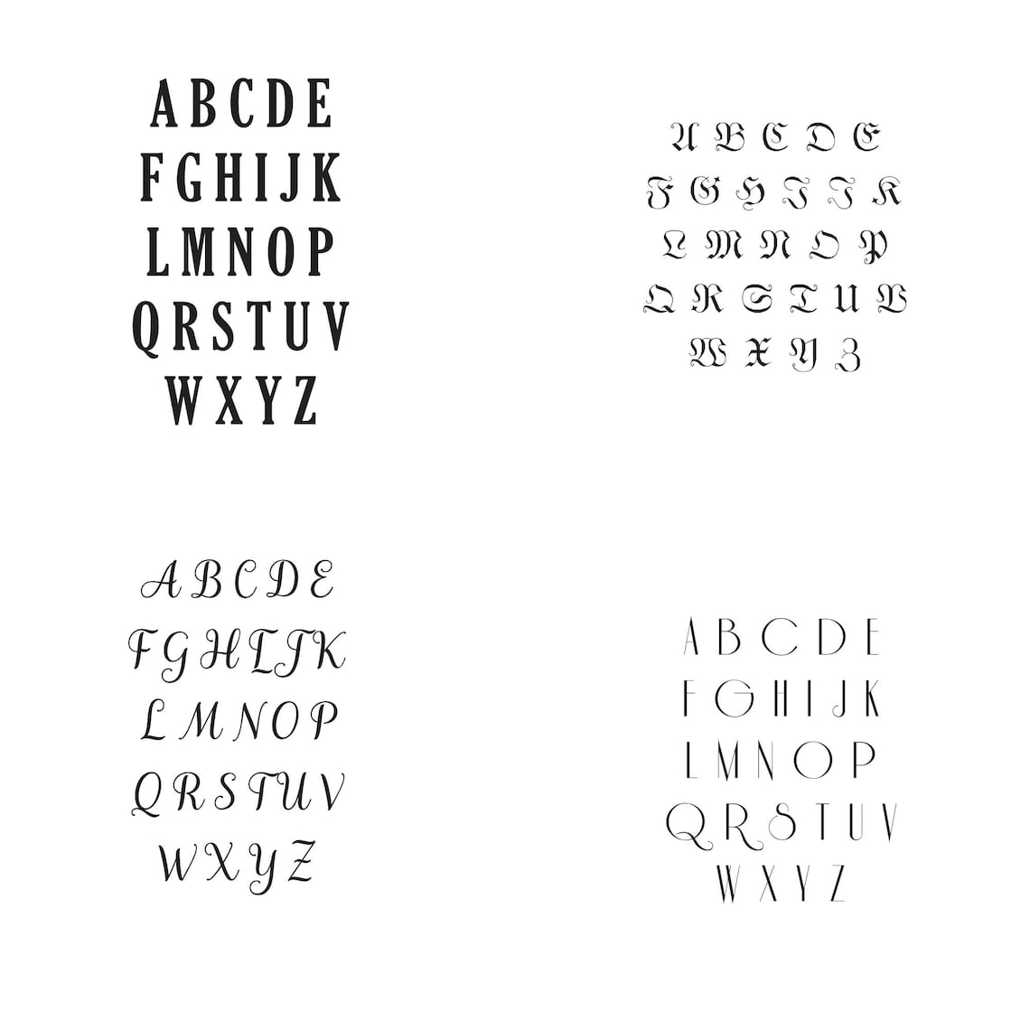 Alphabet Svg Bundle, Letters Clipart, A-Z Letters Vector, Alphabet ...
