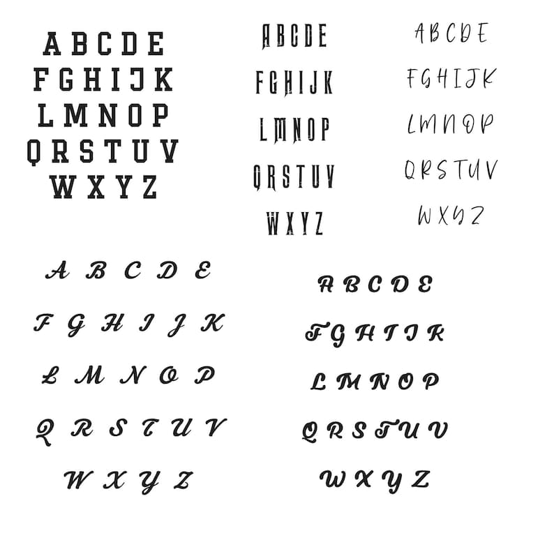 Alphabet svg Bundle, Letters Clipart, A-Z Letters Vector, Alphabet Decal, Alphabets Cut Files, Letters Silhouette.