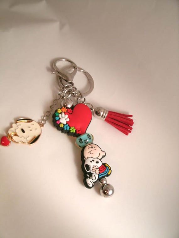 Snoopy Style Beagle & Charlie Bag Clip, Purse Charm
