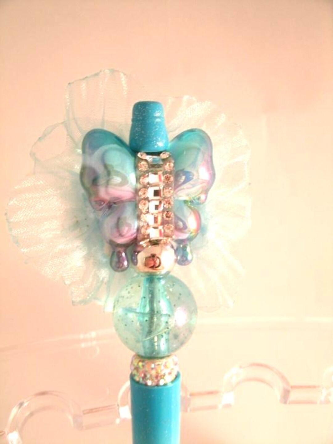Butterfly and Glass Charm Ink Pen for Special Occasions and Gifts - Etsy