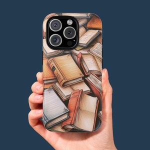 Book Lover Phone Case Tough Literary Cover voor iPhone en Samsung Esthetisch cadeau voor lezers Boekenwurmaccessoire Reading Vibes