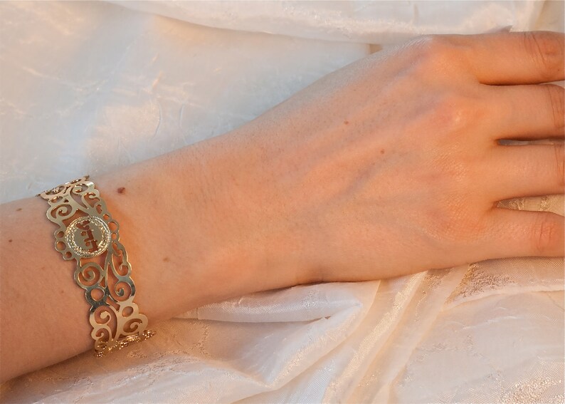 Kabbalah Rose Gold Cuff Bracelet Women's Cuff Bracelet Etsy