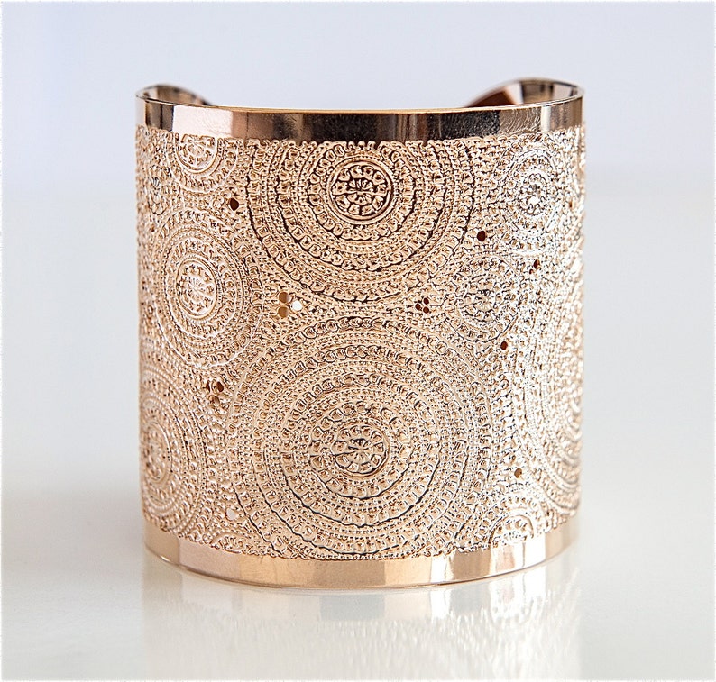 Rose Gold Cuff Modern Jewelry Rose Gold Bracelet Dots & Etsy