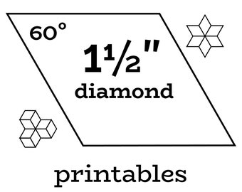 1 1/2 Inch 60 degree diamond EPP Template