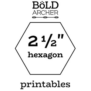 2 1/2 Inch Hexagon EPP Template