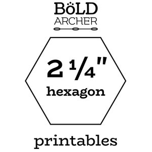 2 1/4 Inch Hexagon EPP Template