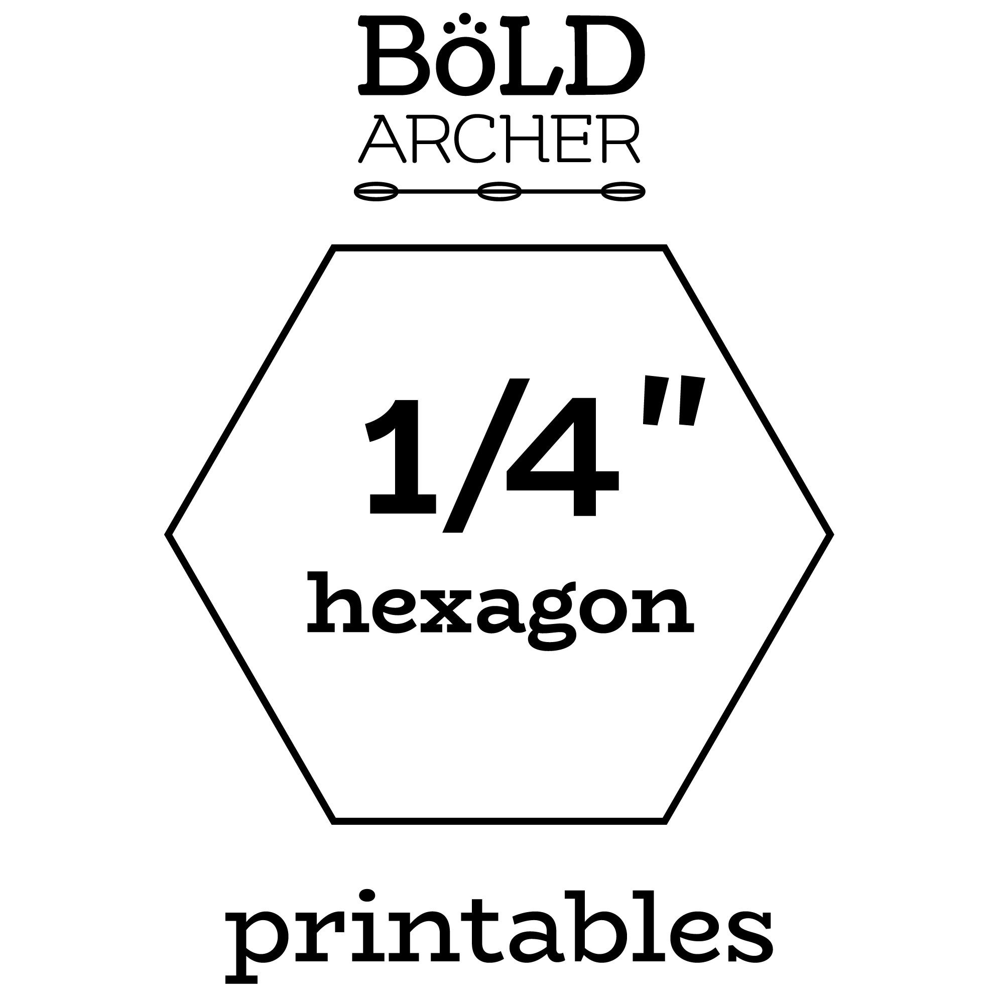 1/4 Inch Hexagon EPP Template - Etsy