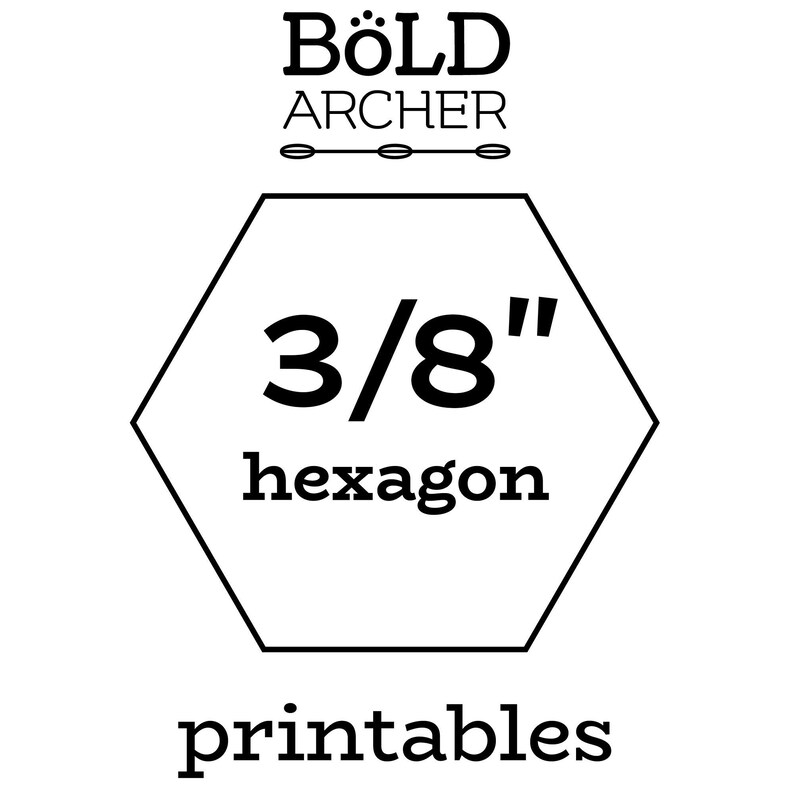 3 8 Inch Hexagon EPP Template Etsy