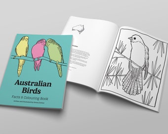 Australian Birds - Facts & Colouring Book for ages 7+