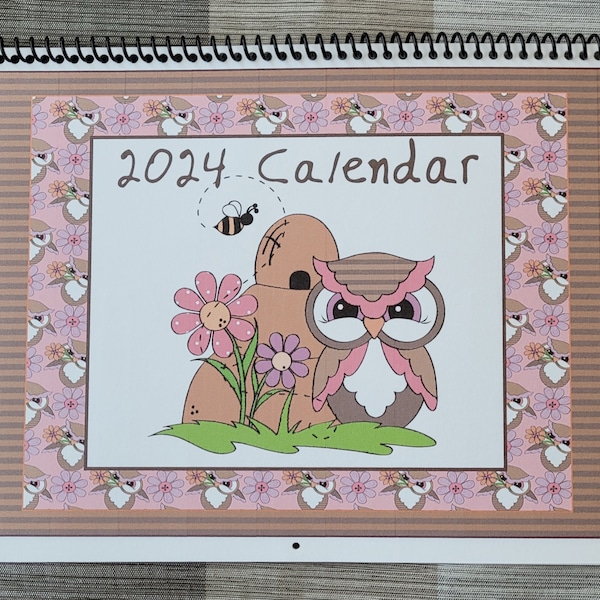 2024 Owl Calendar Etsy