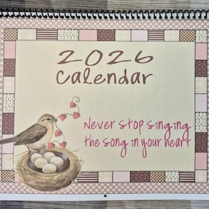 2026 Calendar - Never Stop Singing - Personalized