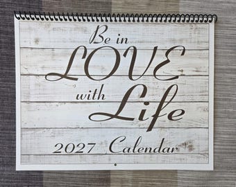 Calendario 2027 - Enamórate de la vida - Personalizado