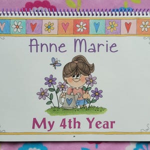 Calendario de dulce niña ~ Calendario de 12 meses - Personalizado
