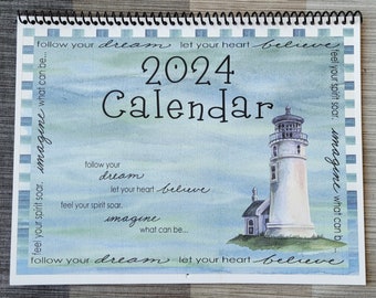 2024 Calendar ~ let your heart believe - Personalized