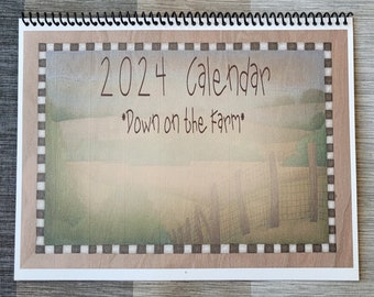 2024 Calendar ~ Down on the Farm - Personalized