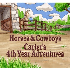 Horses & Cowboys Calendar (Landscape) ~ 12 Month Calendar - Personalized