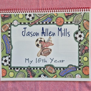 All Star Sports Calendar for Boy ~ 12 Month Calendar - Personalized
